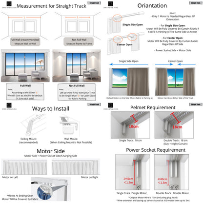 Smart Motorised Automated Electric Curtain Track